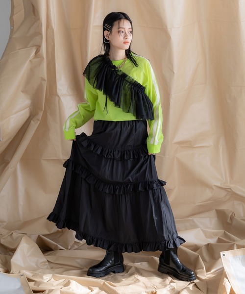 bohmal（ボマール）の「マルチウェイチュールフリルカラー/付け襟（付け襟・レディース・ブラック/アイボリー・MEDIUM）」の21枚目の写真