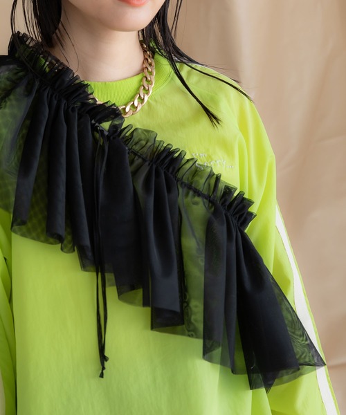 bohmal（ボマール）の「マルチウェイチュールフリルカラー/付け襟（付け襟・レディース・ブラック/アイボリー・MEDIUM）」の19枚目の写真