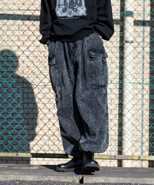 JOHN'S CLOSET(ジョンズクローゼット)の「【i】綿ツイル EXTRA-WIDE ピグメントカーゴパンツ(カーゴパンツ・メンズ・ブラック/カーキ・MEDIUM/X-LARGE/LARGE)」の10枚目の写真