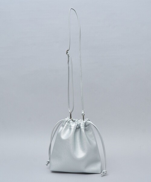 coen（コーエン）の「合皮巾着ショルダーバッグ（ショルダーバッグ・レディース・コバルトブルー/ブラック/シルバー/オフホワイト・FREE）」の4枚目の写真