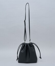 合皮巾着ショルダーバッグ