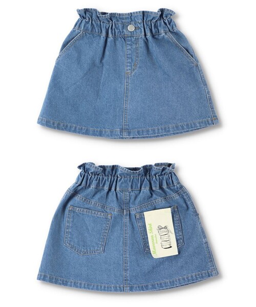 BRANSHES（ブランシェス）の「【綿100％】マカロンスカート（スカート・キッズ・ブルー/アイボリー/カラフル・120/140/150/110/100/130/90）」の5枚目の写真