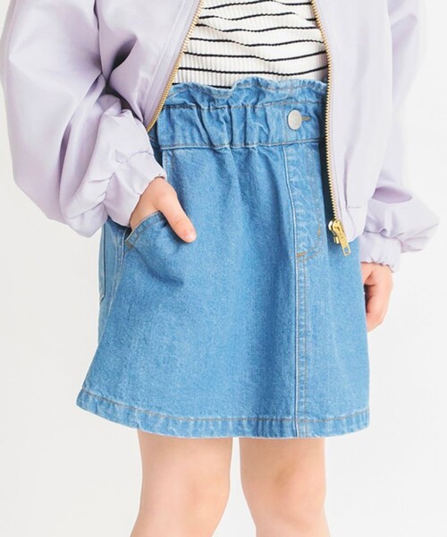 BRANSHES（ブランシェス）の「【綿100％】マカロンスカート（スカート・キッズ・ブルー/アイボリー/カラフル・120/140/150/110/100/130/90）」の17枚目の写真