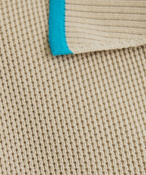 PUBLIC TOKYO（パブリックトウキョウ）の「ニットポロカーディガン（カーディガン/ボレロ・メンズ・ブルー/ベージュ・1/2）」の12枚目の写真