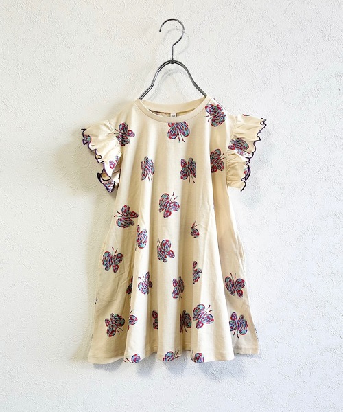 HOGAN RANCH WEAR（ホーガンランチウエア）の「ソウガラフリルショルダーワンピース（80～150cm）（ワンピース・キッズ・チャコール/ピンク/ライトブルー/ピンク系その他/オフホワイト/ブラック系その他・80/90/100/110/120/130/140/150）」の2枚目の写真