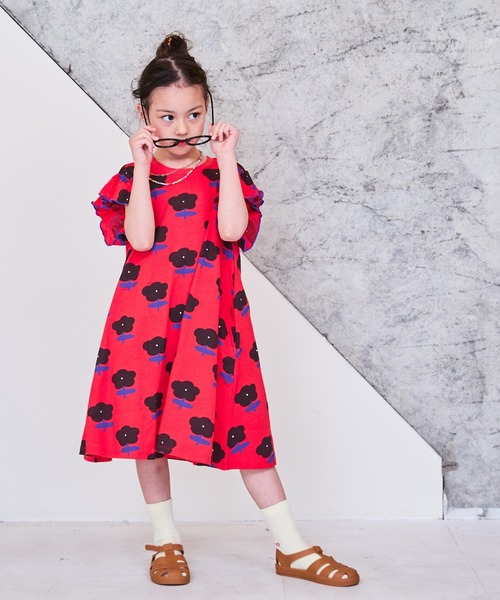 HOGAN RANCH WEAR（ホーガンランチウエア）の「ソウガラフリルショルダーワンピース（80～150cm）（ワンピース・キッズ・チャコール/ピンク/ライトブルー/ピンク系その他/オフホワイト/ブラック系その他・80/90/100/110/120/130/140/150）」の10枚目の写真