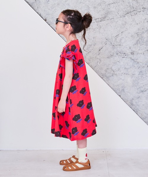 HOGAN RANCH WEAR（ホーガンランチウエア）の「ソウガラフリルショルダーワンピース（80～150cm）（ワンピース・キッズ・チャコール/ピンク/ライトブルー/ピンク系その他/オフホワイト/ブラック系その他・80/90/100/110/120/130/140/150）」の8枚目の写真