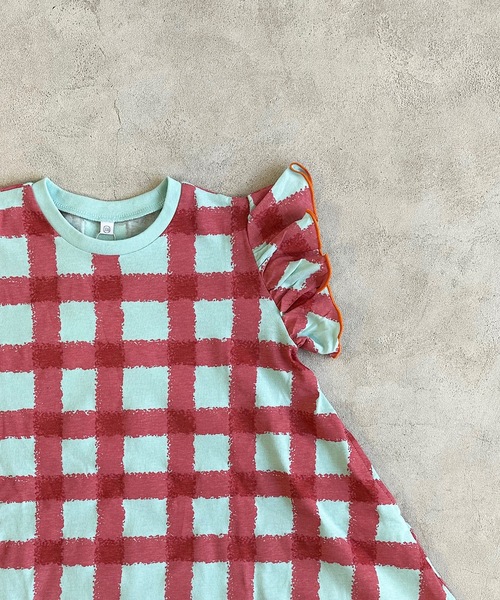 HOGAN RANCH WEAR（ホーガンランチウエア）の「ソウガラフリルショルダーワンピース（80～150cm）（ワンピース・キッズ・チャコール/ピンク/ライトブルー/ピンク系その他/オフホワイト/ブラック系その他・80/90/100/110/120/130/140/150）」の21枚目の写真