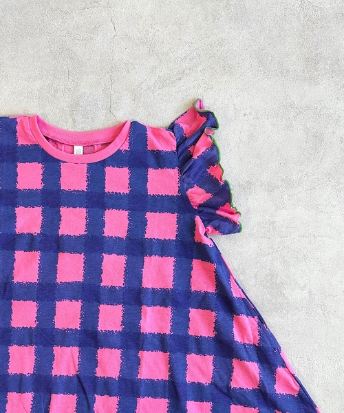 HOGAN RANCH WEAR（ホーガンランチウエア）の「ソウガラフリルショルダーワンピース（80～150cm）（ワンピース・キッズ・チャコール/ピンク/ライトブルー/ピンク系その他/オフホワイト/ブラック系その他・80/90/100/110/120/130/140/150）」の13枚目の写真