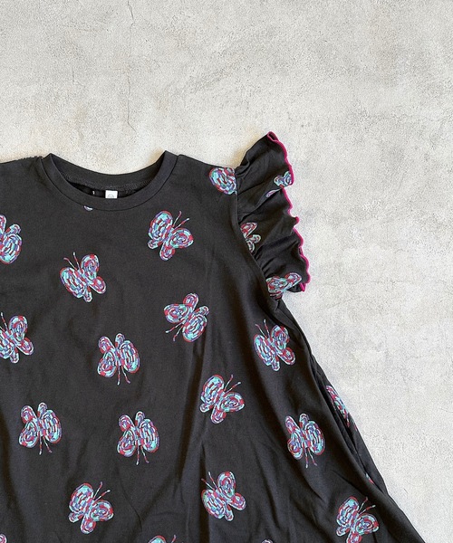 HOGAN RANCH WEAR（ホーガンランチウエア）の「ソウガラフリルショルダーワンピース（80～150cm）（ワンピース・キッズ・チャコール/ピンク/ライトブルー/ピンク系その他/オフホワイト/ブラック系その他・80/90/100/110/120/130/140/150）」の14枚目の写真