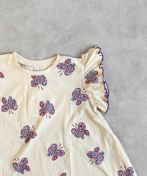 HOGAN RANCH WEAR（ホーガンランチウエア）の「ソウガラフリルショルダーワンピース（80～150cm）（ワンピース・キッズ・チャコール/ピンク/ライトブルー/ピンク系その他/オフホワイト/ブラック系その他・80/90/100/110/120/130/140/150）」の15枚目の写真