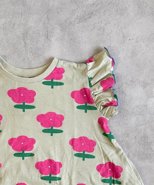 HOGAN RANCH WEAR（ホーガンランチウエア）の「ソウガラフリルショルダーワンピース（80～150cm）（ワンピース・キッズ・チャコール/ピンク/ライトブルー/ピンク系その他/オフホワイト/ブラック系その他・80/90/100/110/120/130/140/150）」の16枚目の写真