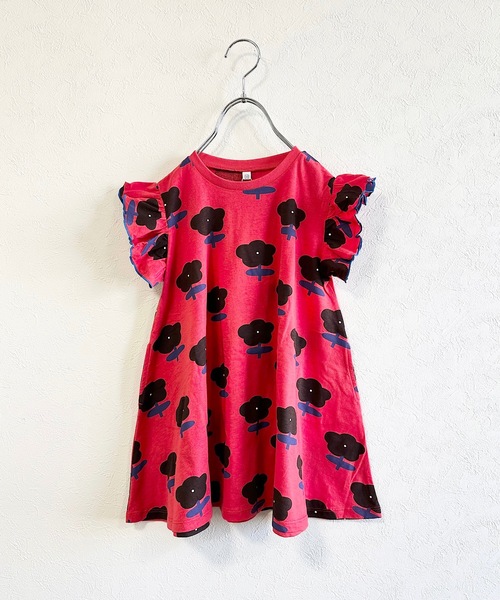 HOGAN RANCH WEAR（ホーガンランチウエア）の「ソウガラフリルショルダーワンピース（80～150cm）（ワンピース・キッズ・チャコール/ピンク/ライトブルー/ピンク系その他/オフホワイト/ブラック系その他・80/90/100/110/120/130/140/150）」の18枚目の写真