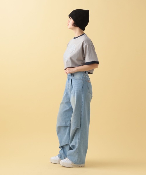 PBLIM（ページボーイリム）の「PBLIM/サイドギャザーチビT（Tシャツ/カットソー・レディース・グレー/ピンク・FREE）」の8枚目の写真