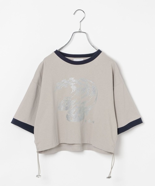 PBLIM（ページボーイリム）の「PBLIM/サイドギャザーチビT（Tシャツ/カットソー・レディース・グレー/ピンク・FREE）」の17枚目の写真