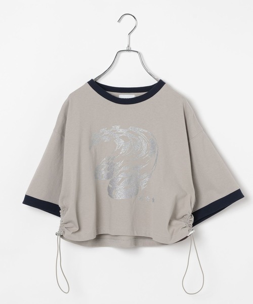 PBLIM（ページボーイリム）の「PBLIM/サイドギャザーチビT（Tシャツ/カットソー・レディース・グレー/ピンク・FREE）」の18枚目の写真