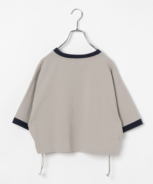 PBLIM（ページボーイリム）の「PBLIM/サイドギャザーチビT（Tシャツ/カットソー・レディース・グレー/ピンク・FREE）」の19枚目の写真