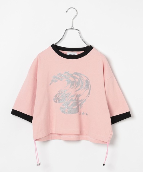 PBLIM（ページボーイリム）の「PBLIM/サイドギャザーチビT（Tシャツ/カットソー・レディース・グレー/ピンク・FREE）」の20枚目の写真