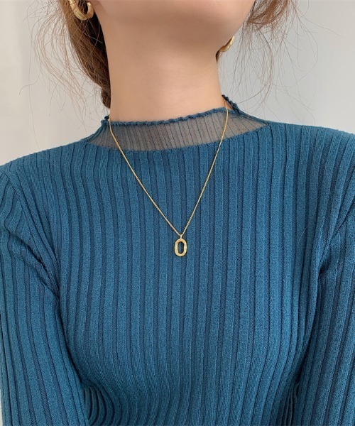 Per sist ence（パーシエンス）の「シアーレースレイヤード風リブニットプルオーバー（Tシャツ/カットソー・レディース・ホワイト/ピンク/アイボリー/ブラック/ブルー・FREE）」の13枚目の写真