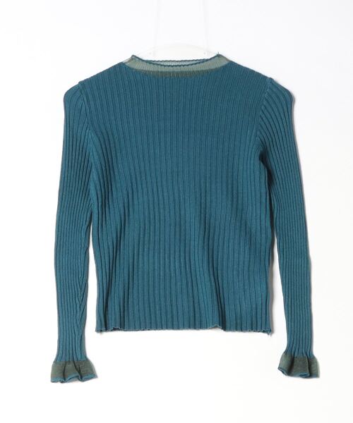 Per sist ence（パーシエンス）の「シアーレースレイヤード風リブニットプルオーバー（Tシャツ/カットソー・レディース・ホワイト/ピンク/アイボリー/ブラック/ブルー・FREE）」の14枚目の写真