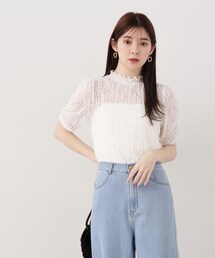 ちびスタンドレースカットソー / 1214160402