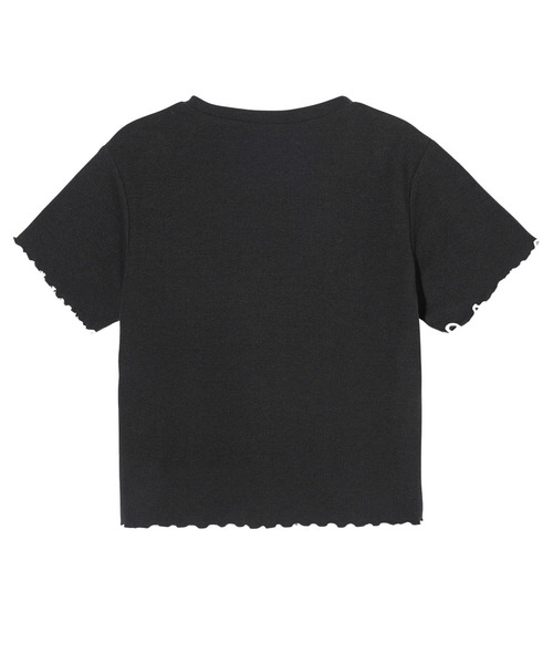 X-girl（エックスガール）の「CURSIVE LOGO COMPACT TOP（T