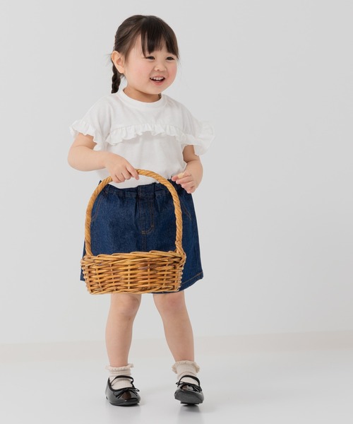chil2(チルツー)の「肩フリル Tシャツ(Tシャツ/カットソー・キッズ・ラベンダー/ブラック/ライトグリーン/ホワイト・90cm/100cm/110cm/120cm/130cm/140cm/150cm)」の16枚目の写真