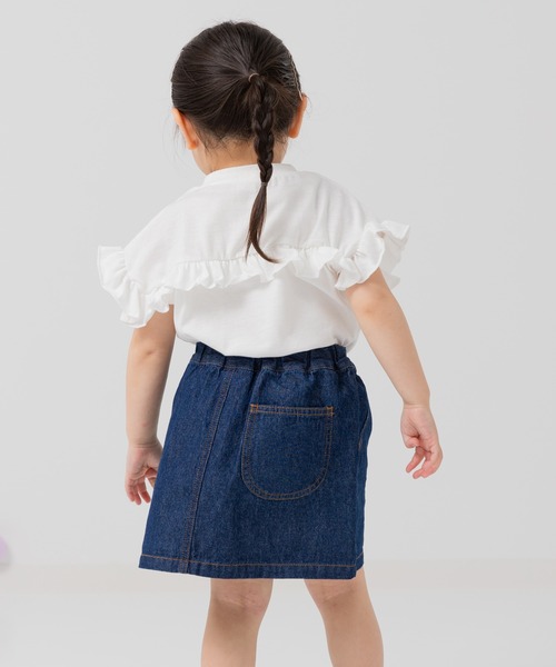 chil2(チルツー)の「肩フリル Tシャツ(Tシャツ/カットソー・キッズ・ラベンダー/ブラック/ライトグリーン/ホワイト・90cm/100cm/110cm/120cm/130cm/140cm/150cm)」の17枚目の写真