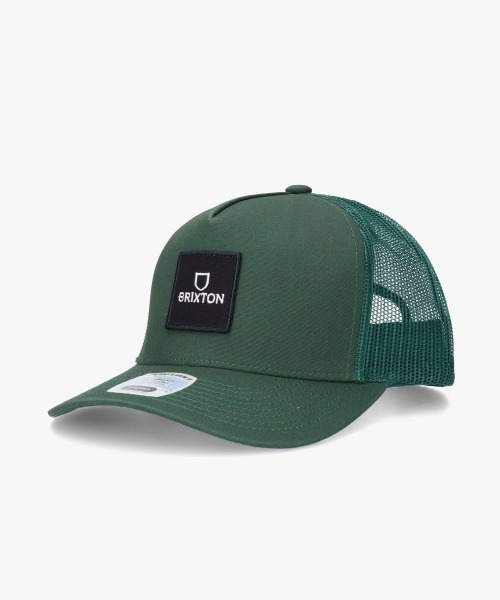 BRIXTON（ブリクストン）の「BRIXTON ALPHA BLOCK TRUCKER HAT（キャップ・メンズ・ブラック/ダークグリーン・O/S）」の8枚目の写真