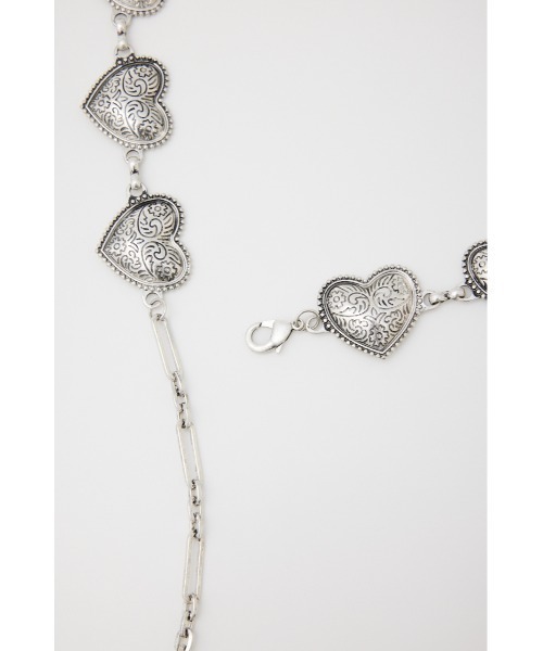 SLY（スライ）の「HEART METAL CHAIN BELT ハート メタル