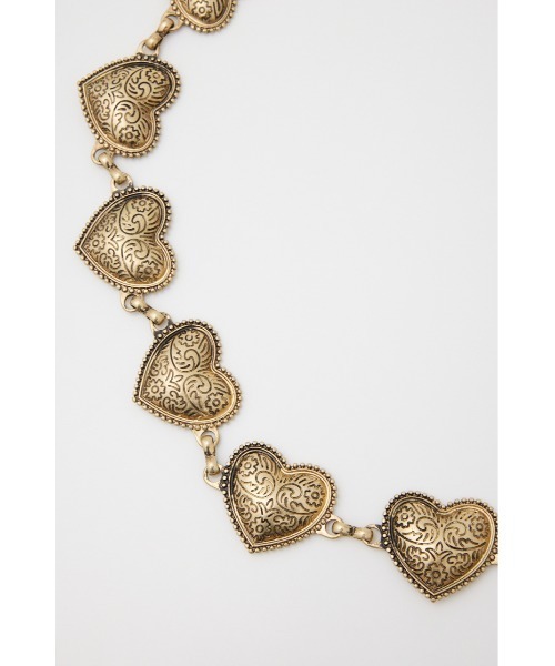 SLY（スライ）の「HEART METAL CHAIN BELT ハート メタル