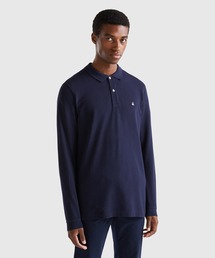 レギュラーフィット長袖ポロシャツ