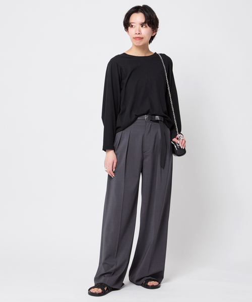 AP STUDIO（エーピーストゥディオ）の「ワイドスリーブTシャツ（Tシャツ/カットソー・レディース・ブラック/ライトグレー/ホワイト・FREE）」の15枚目の写真