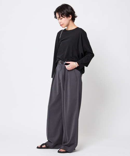 AP STUDIO（エーピーストゥディオ）の「ワイドスリーブTシャツ（Tシャツ/カットソー・レディース・ブラック/ライトグレー/ホワイト・FREE）」の16枚目の写真