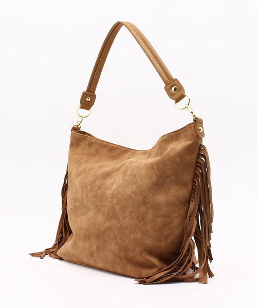 Every very nice claup(エブリィベリーナイスクラップ)の「【Every very nice claup】スエードフリンジショルダーバッグ(ショルダーバッグ・レディース・キャメル/ライトグレー/ブラック・FREE)」の11枚目の写真