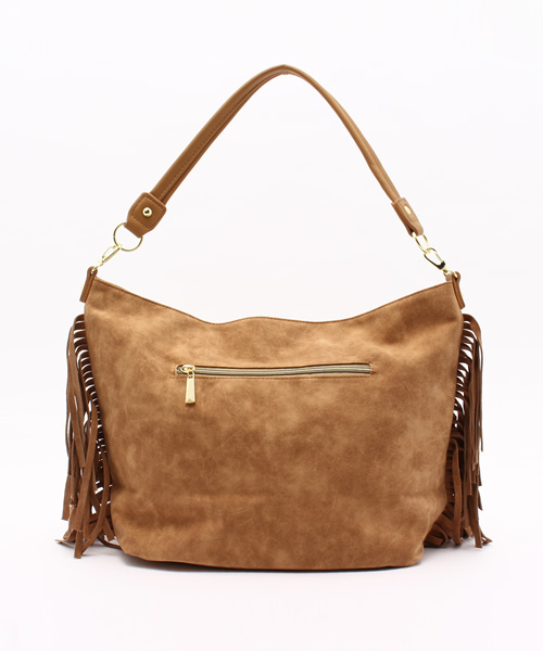 Every very nice claup(エブリィベリーナイスクラップ)の「【Every very nice claup】スエードフリンジショルダーバッグ(ショルダーバッグ・レディース・キャメル/ライトグレー/ブラック・FREE)」の12枚目の写真