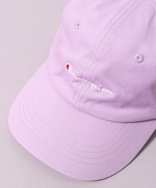 Champion（チャンピオン）の「(LF)【Champion】【キッズ】コットン ツイル & デニム ブランドロゴ 刺繍 キャップ（キャップ・キッズ・ダークインディゴブルー/ライトインディゴブルー/ネイビー/ラベンダー/ミント/ベージュ/ブラック/ライトピンク/グレイッシュブルー/オフホワイト・FREE）」の9枚目の写真