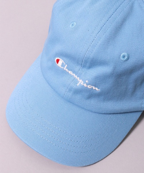 Champion（チャンピオン）の「(LF)【Champion】【キッズ】コットン ツイル & デニム ブランドロゴ 刺繍 キャップ（キャップ・キッズ・ダークインディゴブルー/ライトインディゴブルー/ネイビー/ラベンダー/ミント/ベージュ/ブラック/ライトピンク/グレイッシュブルー/オフホワイト・FREE）」の8枚目の写真