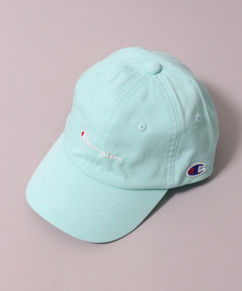 Champion（チャンピオン）の「(LF)【Champion】【キッズ】コットン ツイル & デニム ブランドロゴ 刺繍 キャップ（キャップ・キッズ・ダークインディゴブルー/ライトインディゴブルー/ネイビー/ラベンダー/ミント/ベージュ/ブラック/ライトピンク/グレイッシュブルー/オフホワイト・FREE）」の17枚目の写真