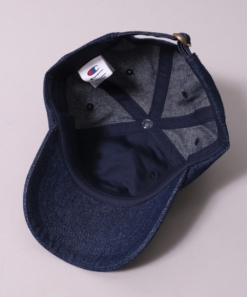 Champion（チャンピオン）の「(LF)【Champion】【キッズ】コットン ツイル & デニム ブランドロゴ 刺繍 キャップ（キャップ・キッズ・ダークインディゴブルー/ライトインディゴブルー/ネイビー/ラベンダー/ミント/ベージュ/ブラック/ライトピンク/グレイッシュブルー/オフホワイト・FREE）」の22枚目の写真