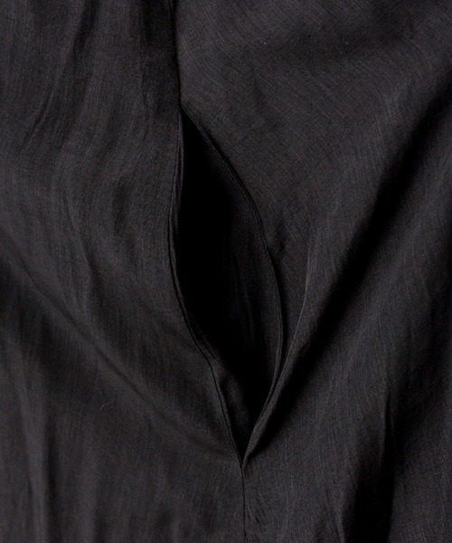 ear PAPILLONNER（イアパピヨネ）の「《羽織としても使える》ギャザーワンピース【SUM1 STYLE】（ワンピース・レディース・ブラック/モカ・FREE）」の21枚目の写真