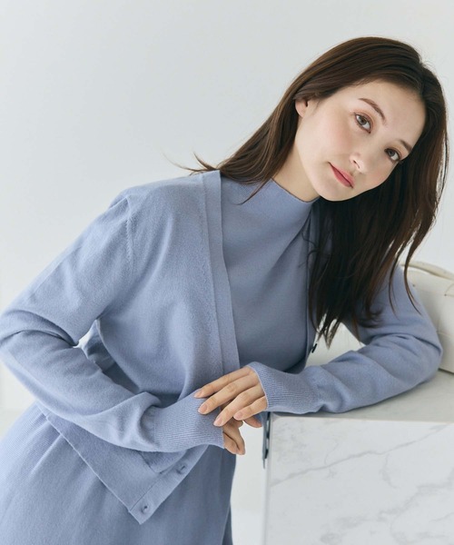 fifth（フィフス）の「【インスタグラマーセレクト】シルキータッチニットワンピース（ワンピース・レディース・グレー/ブルー系その他5/ブラック・M）」の4枚目の写真