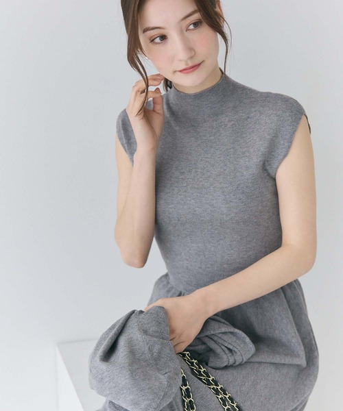 fifth（フィフス）の「【インスタグラマーセレクト】シルキータッチニットワンピース（ワンピース・レディース・グレー/ブルー系その他5/ブラック・M）」の21枚目の写真