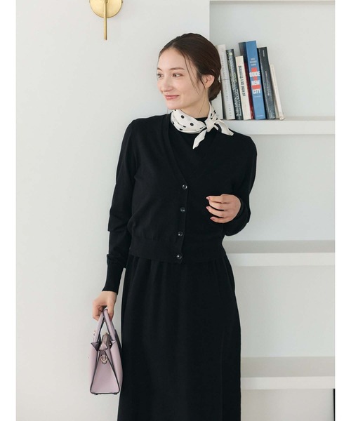 fifth（フィフス）の「【インスタグラマーセレクト】シルキータッチニットワンピース（ワンピース・レディース・グレー/ブルー系その他5/ブラック・M）」の13枚目の写真