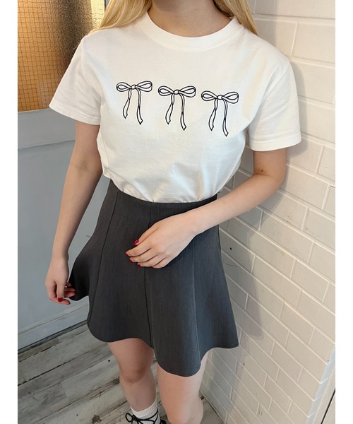 PHILLY】リボン刺繍Tシャツ（Tシャツ/カットソー）｜PHILLY（フィリー