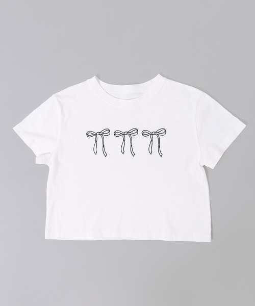 PHILLY(フィリー)の「【PHILLY】リボン刺繍Tシャツ(Tシャツ/カットソー・レディース・ホワイト/ブラック・FREE)」の9枚目の写真