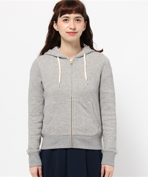 earth music&ecology(アースミュージックアンドエコロジー)の「【パーカーパーカー!】裏毛(パーカー・レディース・ベージュ系その他/杢グレー・MEDIUM/SMALL)」の3枚目の写真