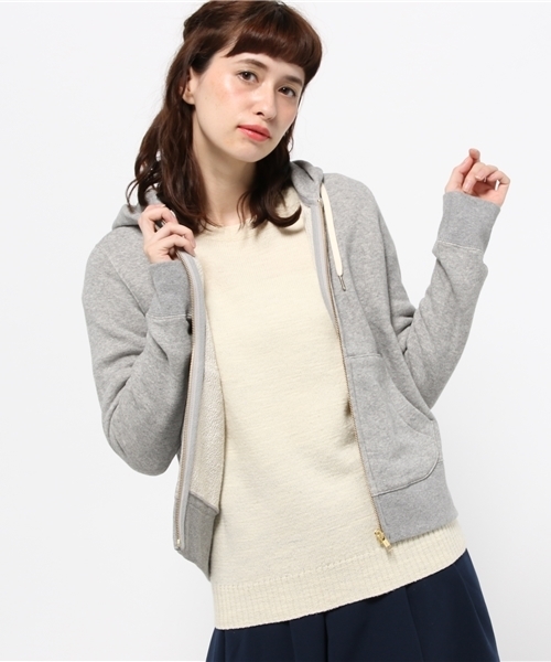 earth music&ecology(アースミュージックアンドエコロジー)の「【パーカーパーカー!】裏毛(パーカー・レディース・ベージュ系その他/杢グレー・MEDIUM/SMALL)」の15枚目の写真