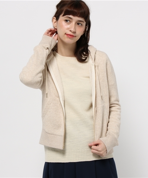 earth music&ecology(アースミュージックアンドエコロジー)の「【パーカーパーカー!】裏毛(パーカー・レディース・ベージュ系その他/杢グレー・MEDIUM/SMALL)」の8枚目の写真