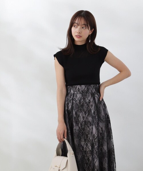 PROPORTION BODY DRESSING(プロポーションボディドレッシング)の「シアー切り替えニット / 1214170506(ニット/セーター・レディース・イエロー/ホワイト/ブラック・FREE)」の6枚目の写真